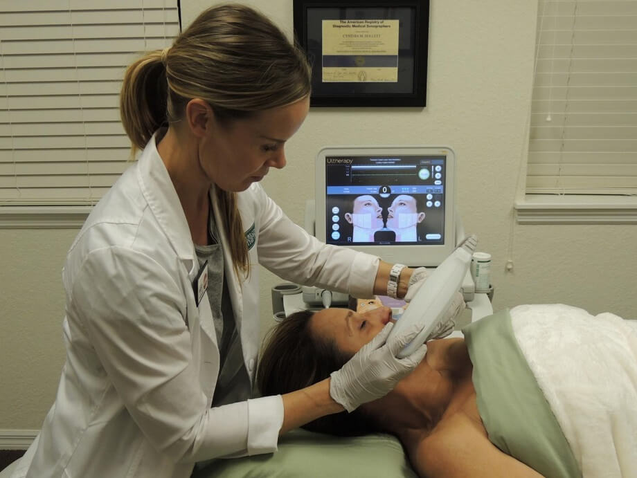 Ultherapy ultrasound skin tightening treatment in Port St. Lucie.